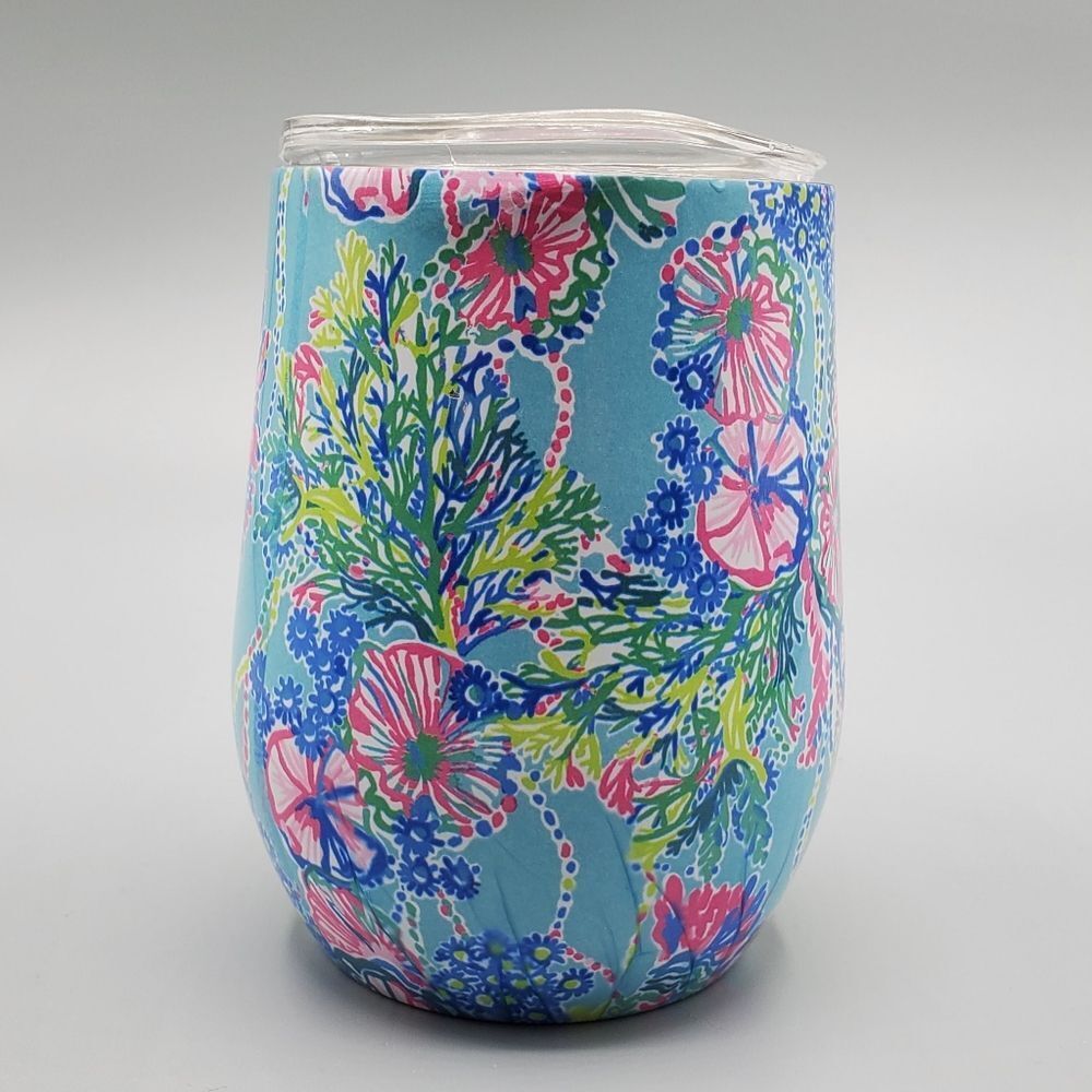 LILLY PULITZER BEACH YOU TO IT INSULATED STEMLESS 12 OZ TUMBLER